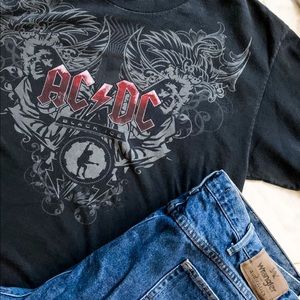 AC/DC Band Tee Grunge